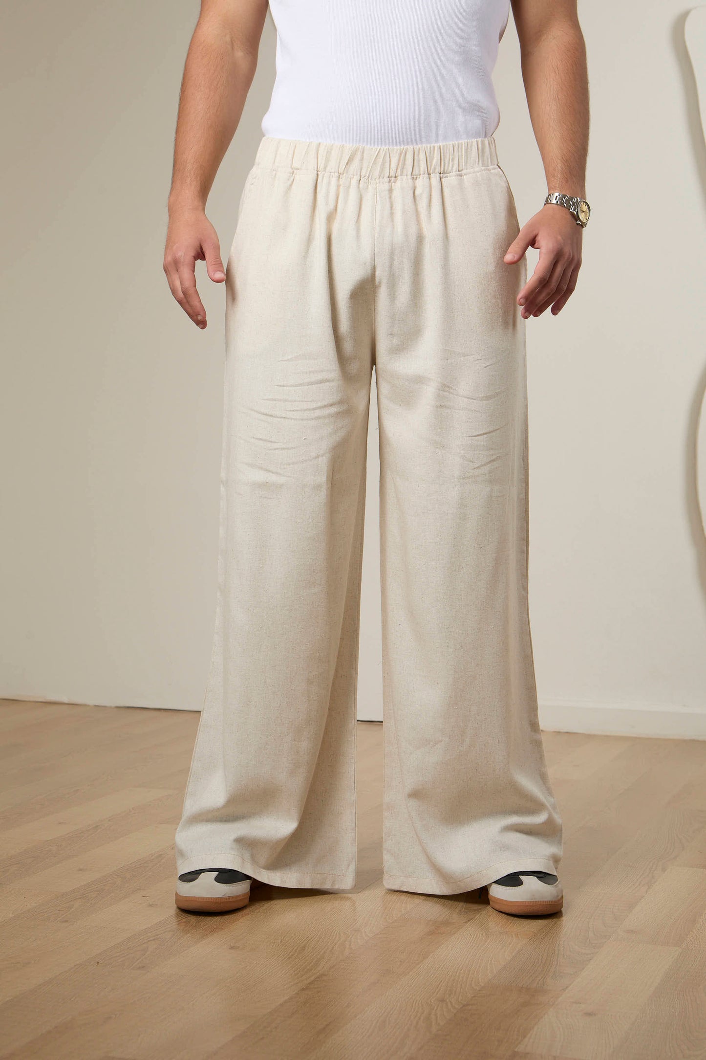 Malibu Linen Wide-Leg Trousers