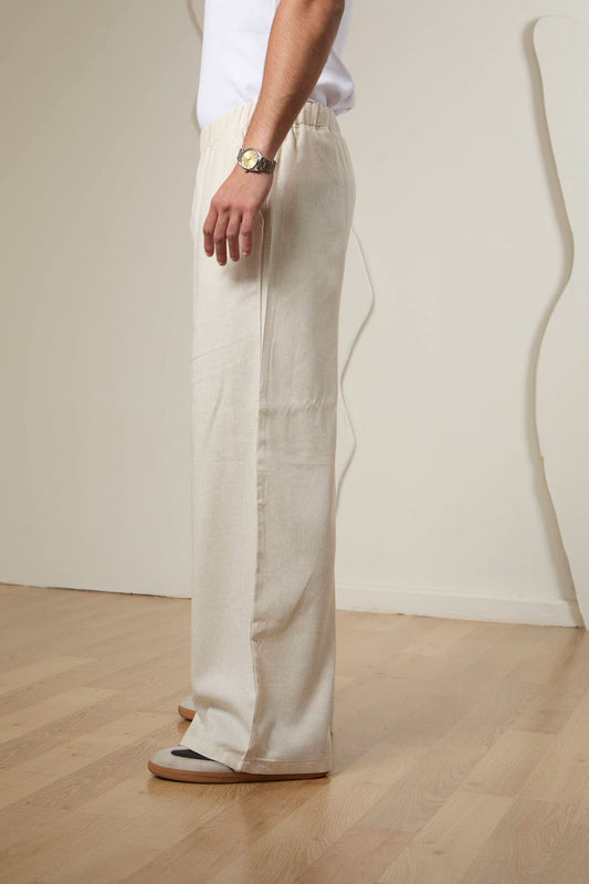Malibu Linen Wide-Leg Trousers